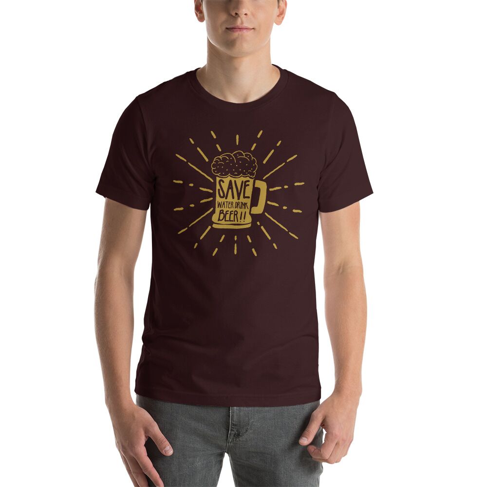beer t shirt brown