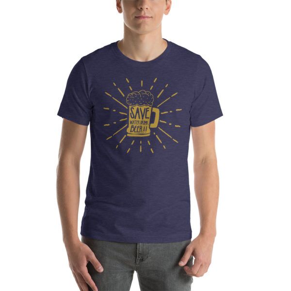 beer t shirt blue