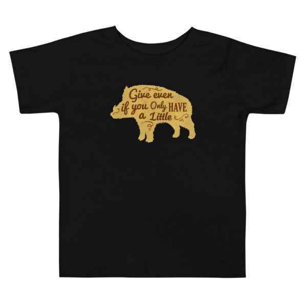 bison t shirt kids black